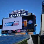 Outdoor stadium seating and screen