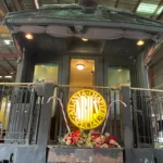 Vintage train interior in warehouse